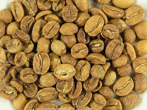 370 degrees F - Coffee bean macro image browning stage of roasting