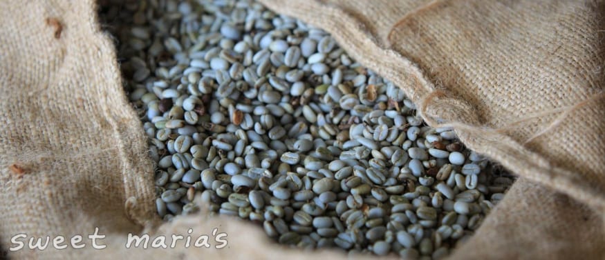 Sumatra Green Coffee in Jute Bag Wet Hulled Type