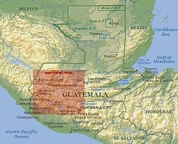 Guatemala Map - Dated