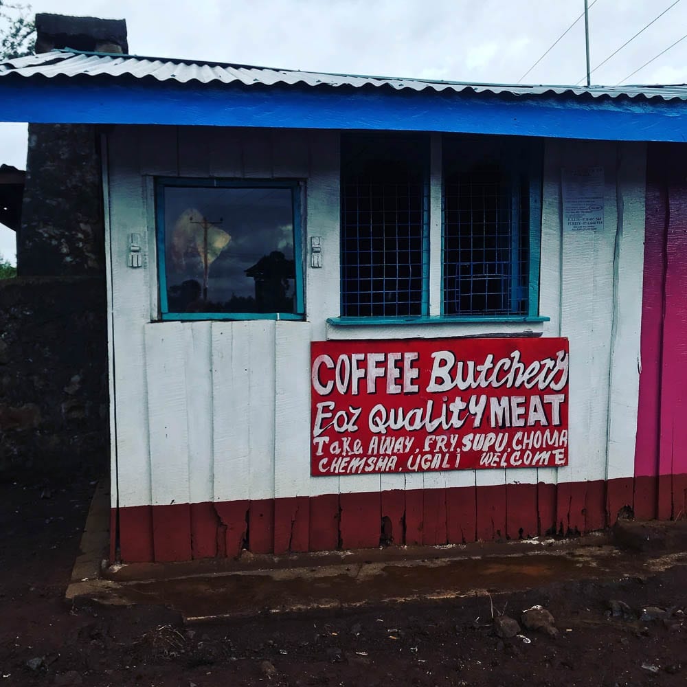 A Butcher by a Coffee Farm in Kiambu Kenya
