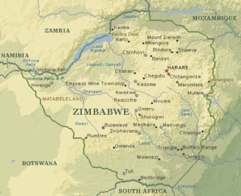 zimbabwe map
