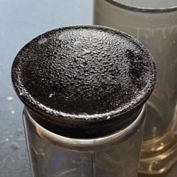 Aeropress coffee brewer sticky film on plunger