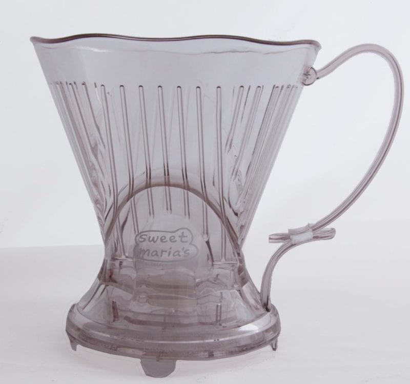 Cone without coffee. Cone takes a Melitta type #4 or #6 filter. The #4 filter is preferred size
