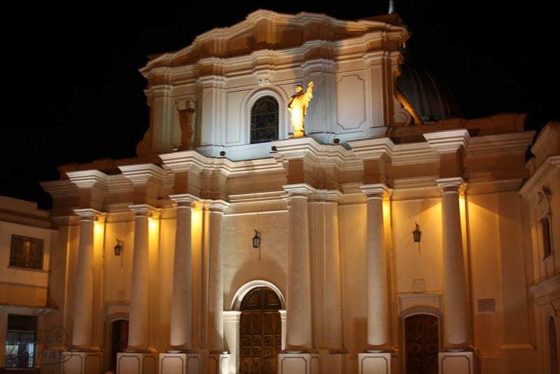 Popayan Colombia at night Sweet Marias
