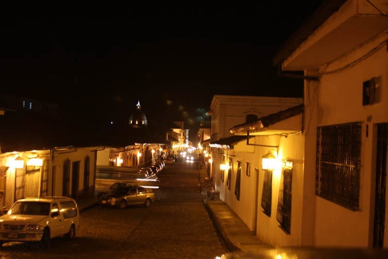 Popayan Colombia at night Sweet Marias