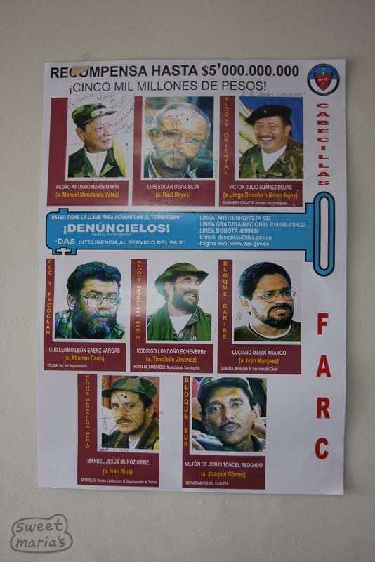 most wanted farc ers Sweet Marias