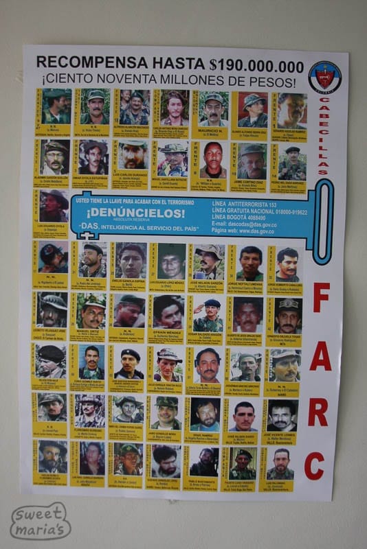most wanted farc ers Sweet Marias