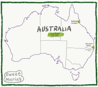 Australia Coffee Map Sweet Marias