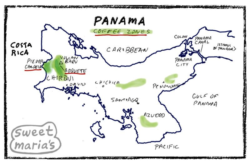 Panama Coffee Map Sweet Marias