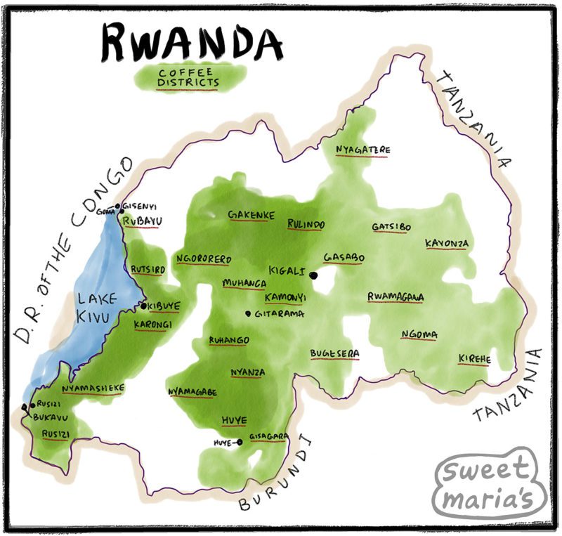 Rwanda Coffee Map Sweet Marias