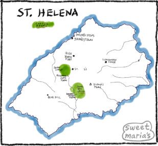 St Helena Coffee Map Sweet Marias