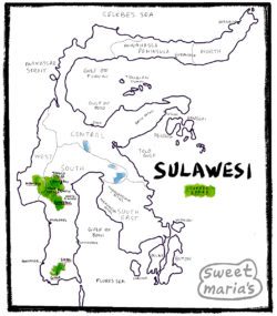 Sulawesi Coffee Map Indonesia Sweet Marias