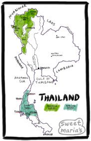 Thailand Coffee Map Sweet Marias