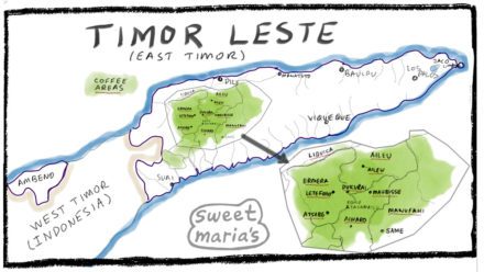 Timor Leste Coffee Map Sweet Marias