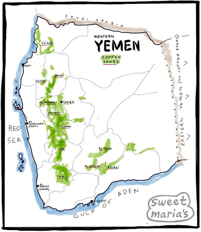 Yemen Coffee Map Sweet Marias