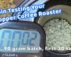 Spin Test - Green Coffee Rotation in Popper