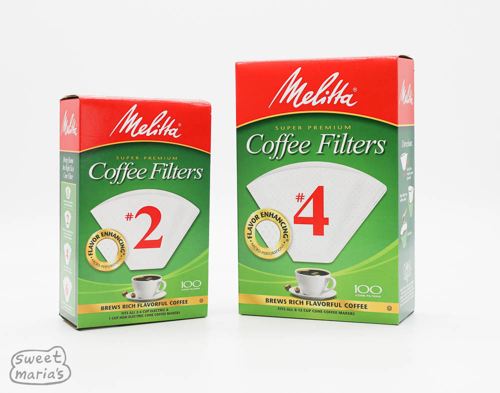 Melitta #2 and #4 Flat V Coffee Filters