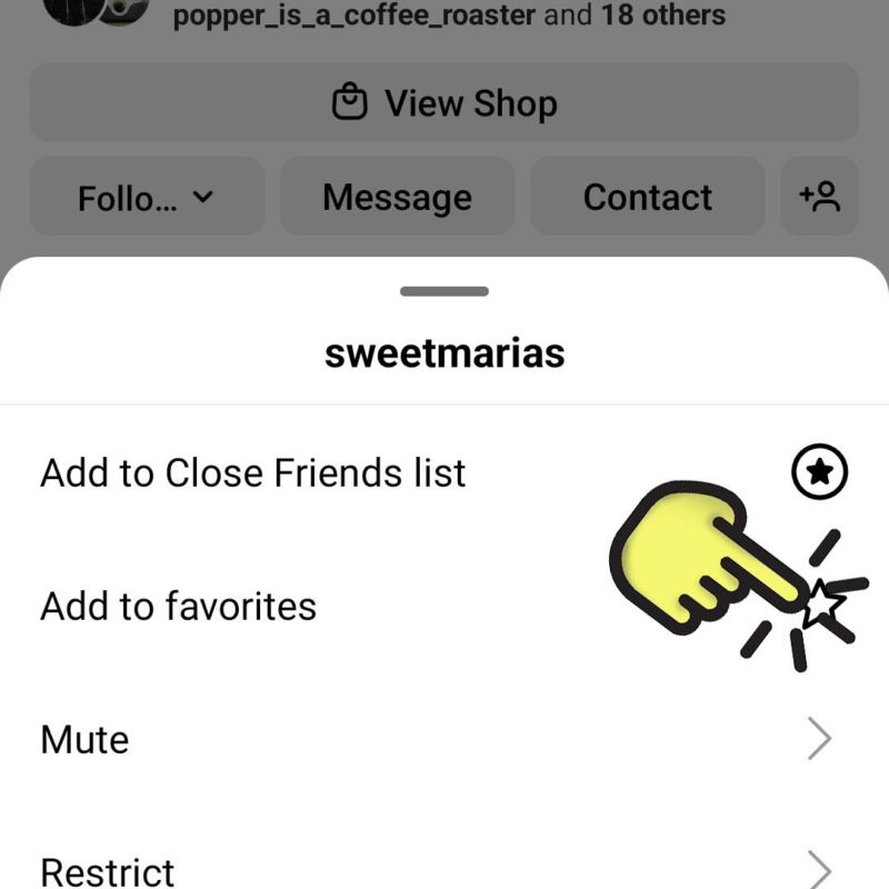 Instagram Favorite Function