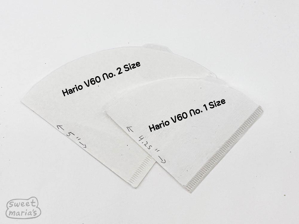 Hario V60 Filter No. 1 Size. pack of 100, White