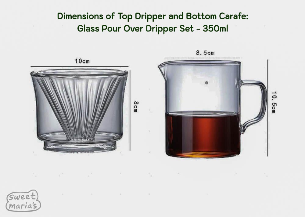 Measurements - Sweet Maria's Glass Pour Over Dripper Set