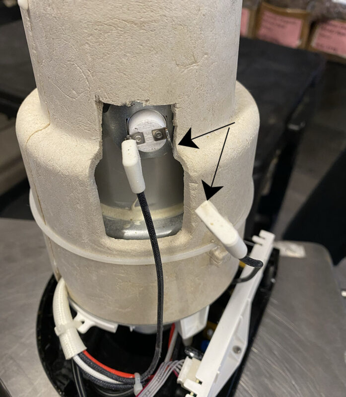 Did one of the connectors to the thermal switch come loose?