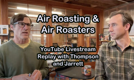 Air roasting coffee livestream video