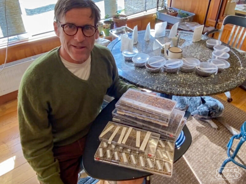 Tom Discusses His Green Coffee Sample Tray Project and Shows Their Utility for Home Roasters