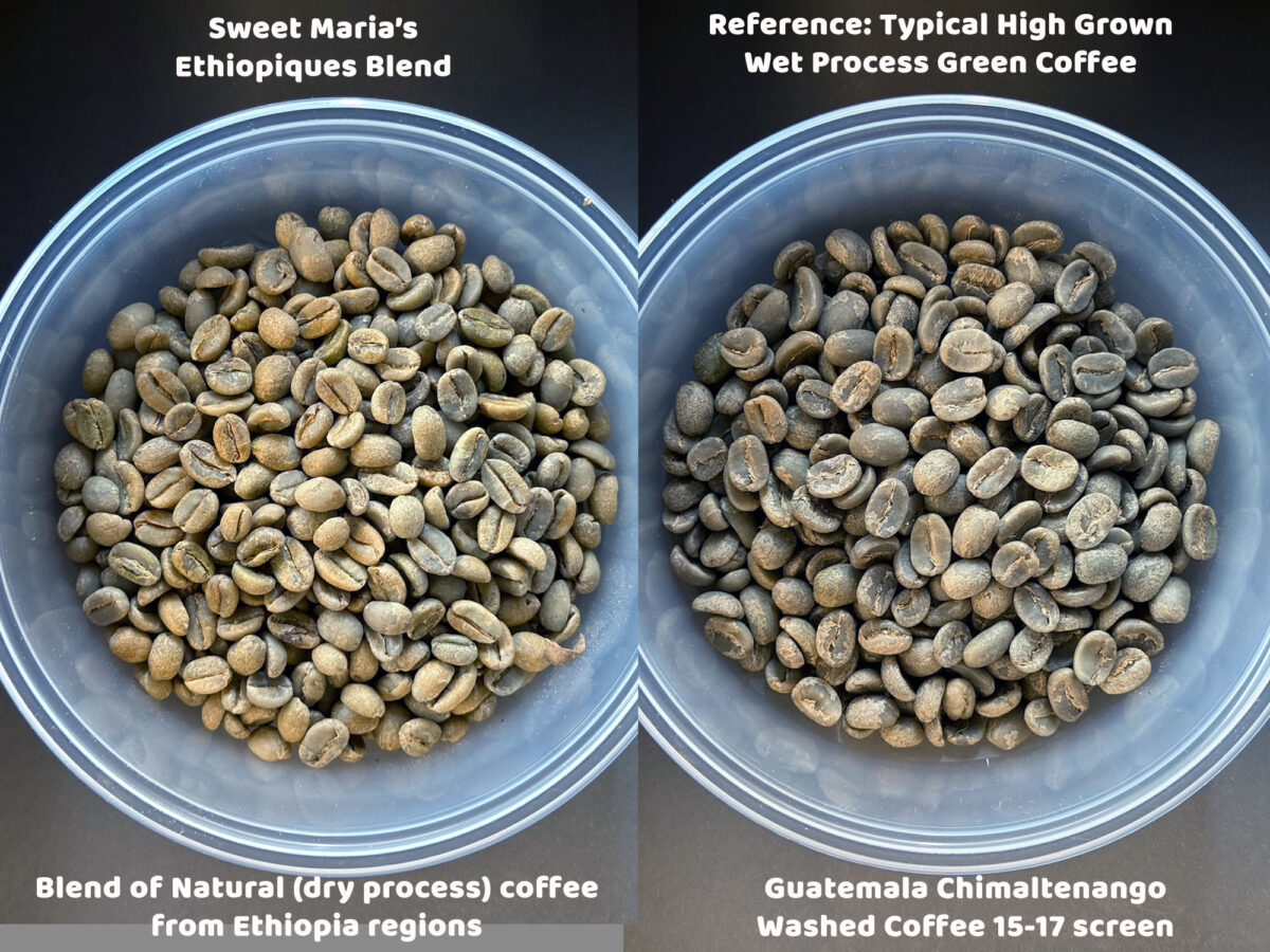 Ethiopiques Blend- Sweet Maria's- Green Coffee Comparison