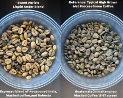 Liquid Amber Espresso Blend- Sweet Maria's- Green Coffee Comparison