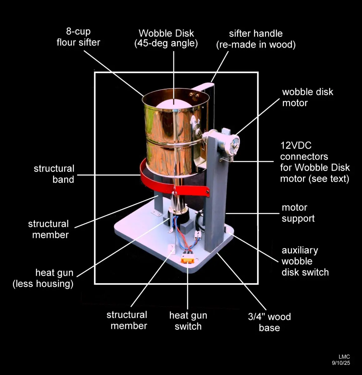 Larry Cotton's DIY Wobble Disk Home Coffee Roaster (September 2025