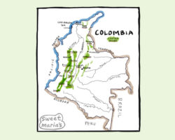 Colombia Coffee Map Sweet Marias