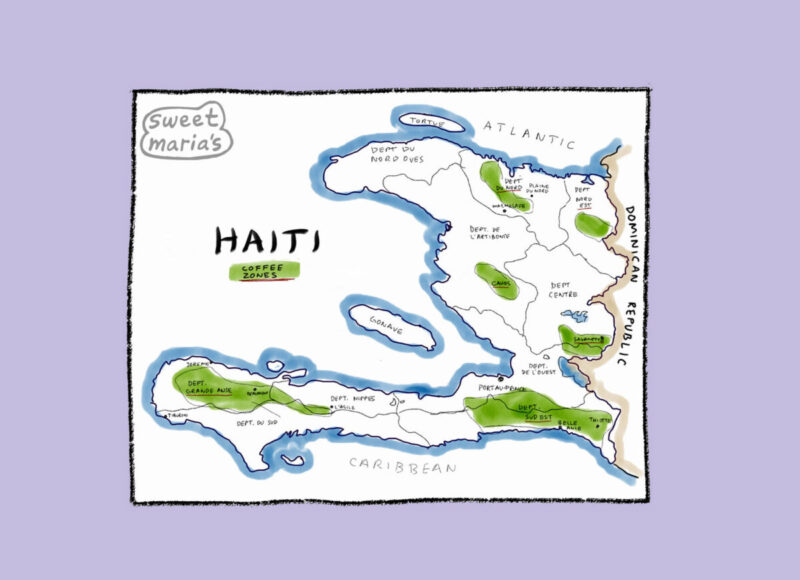 Haiti Coffee Map Sweet Marias