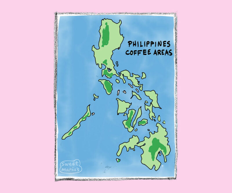 Philippines Coffee Areas Map Sweet-Marias