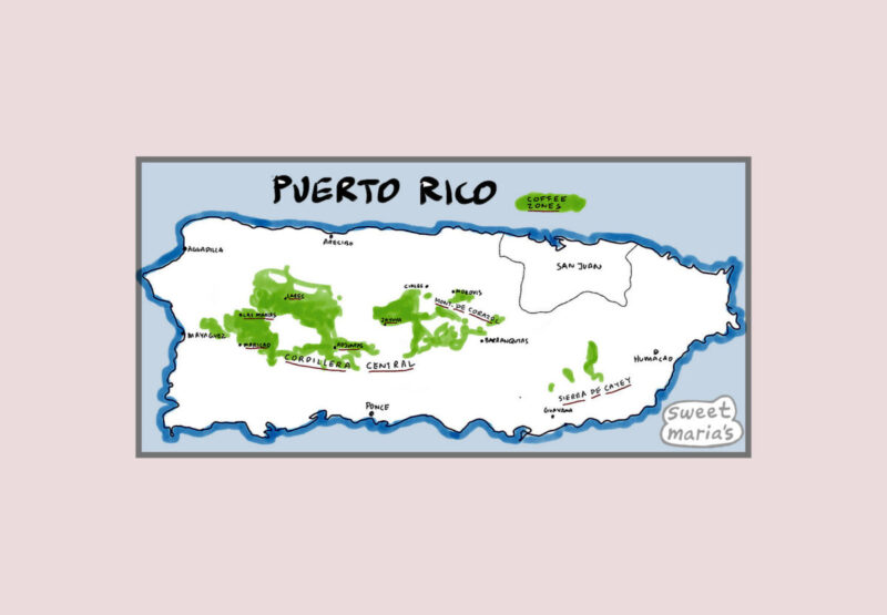 Puerto Rico Coffee Map Sweet Marias