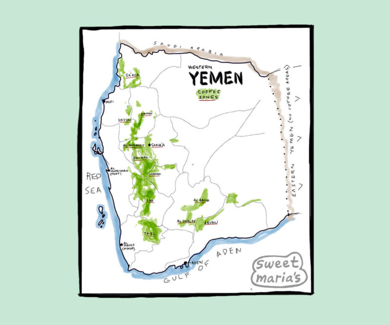 Yemen Coffee Map Sweet Marias
