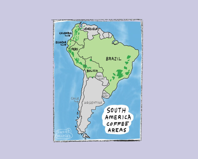 South America Coffee Growing Map, South America Coffee Producing Countries, South America Coffee Growing Regions Map, Arabica Coffee Map, America Coffee Map, Brazil Colombia