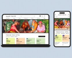 A desktop and mobile graphic mock up of Sweet Maria's new 2026 website.